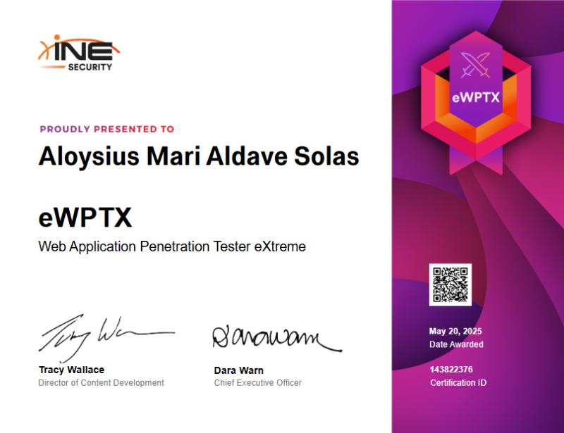 Web Application Penetration Tester eXtreme (eWPTX)